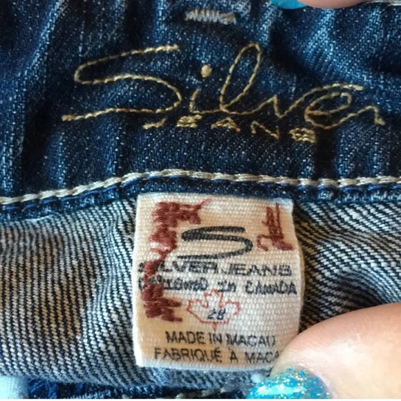 Silver Aiko Jeans 28 Distressed Boot Cut Altered Cut - Picture 7 of 10